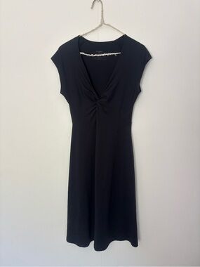 Patagonia Black Twist-Front Midi Dress